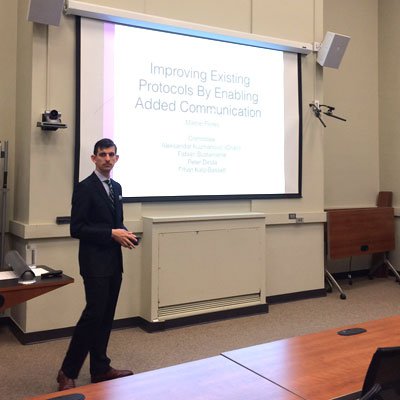 Marcel Flores defends his doctoral thesis: Improving Existing Protocols by Enabling Added Communication